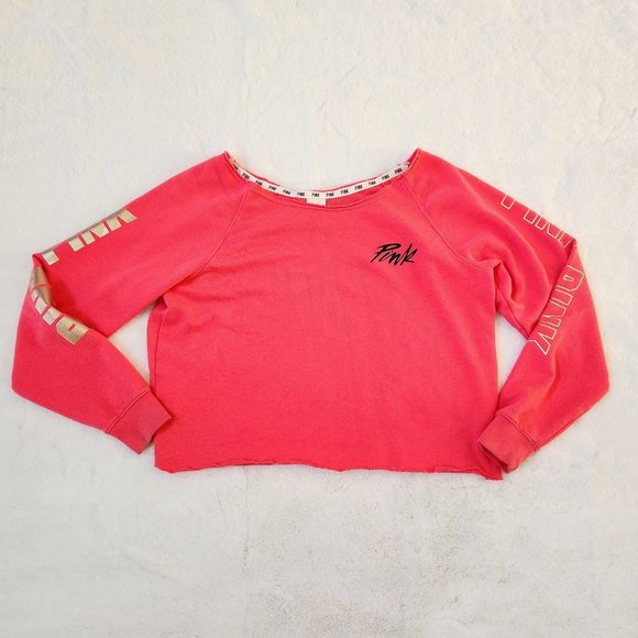 PINK Victoria’s Secret Slouch Neck Neon Sweatshirt size  Small - Picture 3 of 10